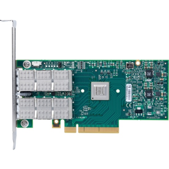 Сетевая карта Infiniband Mellanox CX653106A ConnectX-6 VPI adapter card, 100Gb/s (HDR100, EDR IB and 100GbE), dual-port QSFP56, PCIe3.0/4.0 x16
