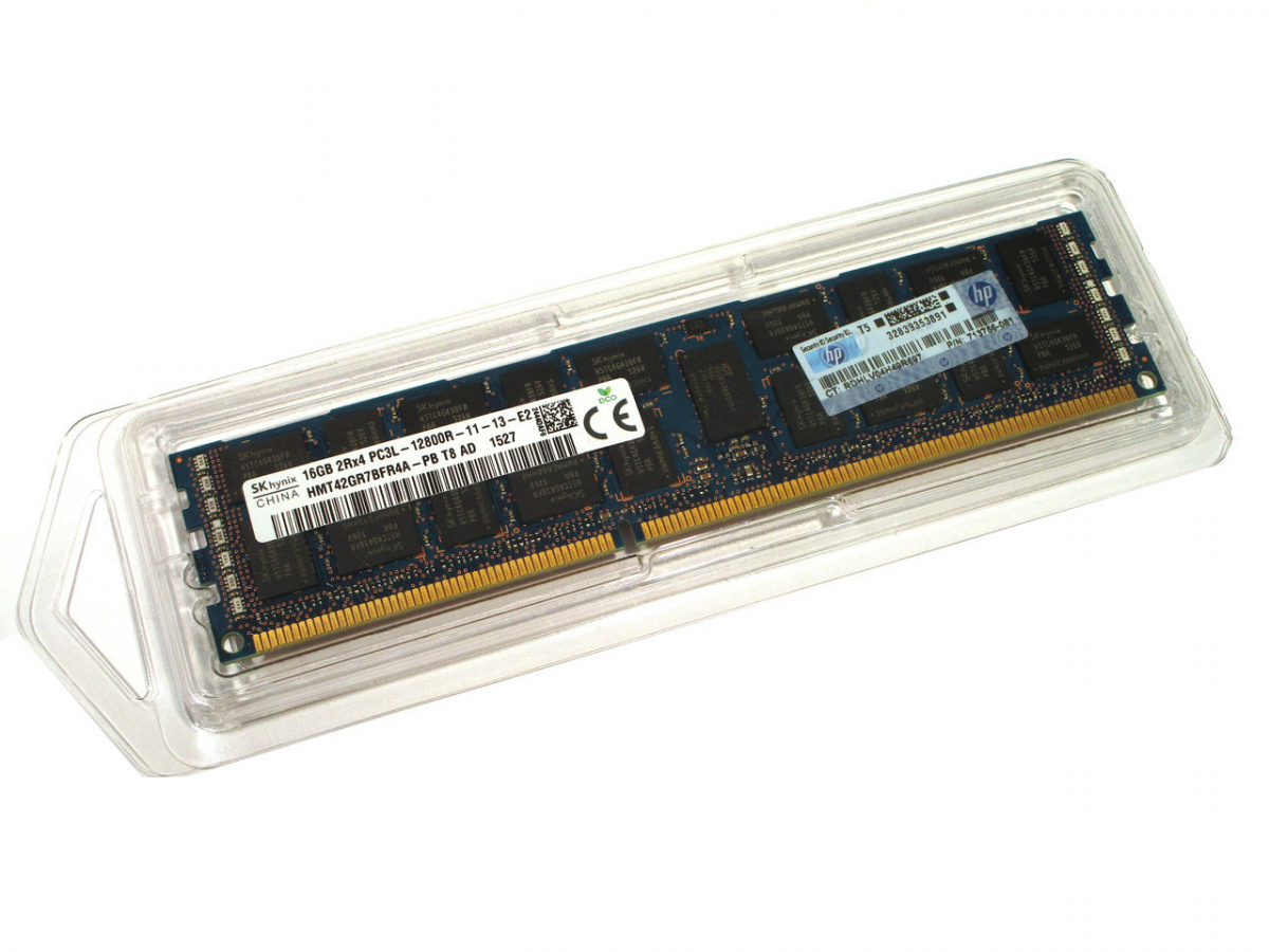 Модуль памяти HP 16GB PC3L-12800R Registered memory for Gen8, E5-2600v2 (713985-b21)