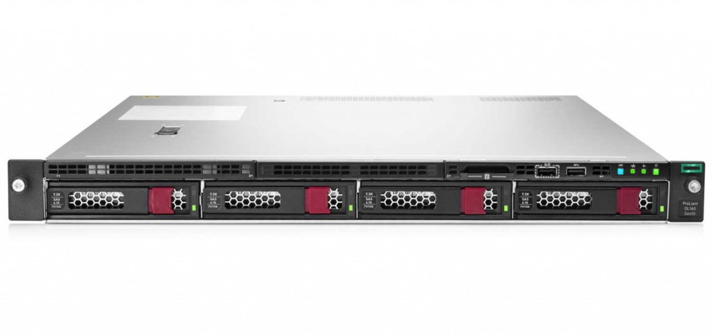 Сервер HPe ProLiant DL160 G10 S-4210R Rack(1U)/Xeon10C 2.4GHz(13,75Mb)/1x16Gb1Rx4 PC4-2933R/S100i(ZM/RAID 0/1/10/5)/noHDD(8up)SFF/noDVD/iLOstd/3SFansHS/2x1GbEthEmb/EasyRK/1x500W